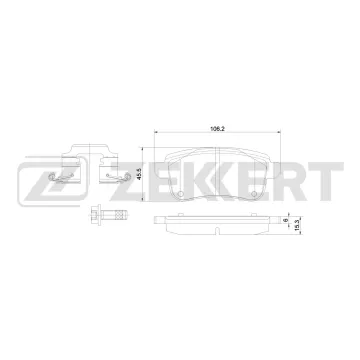 Колодки тормозные дисковые задние Renault Megane IV 15- Scenic III IV 09- Grand Scenic III IV 09