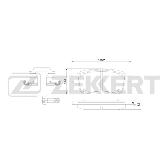 Колодки тормозные дисковые задние Renault Megane IV 15- Scenic III IV 09- Grand Scenic III IV 09