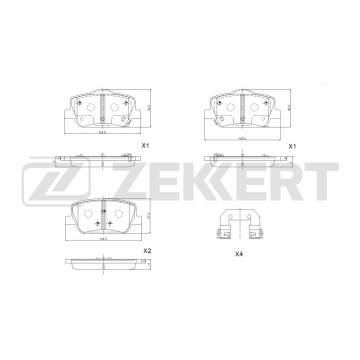 Колодки тормозные дисковые задние Voyah Dream 22- Zeekr 001 21- 009 22-