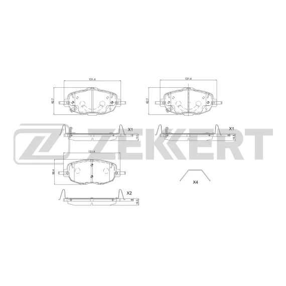 Колодки тормозные дисковые передн. Changan Uni-V 22-