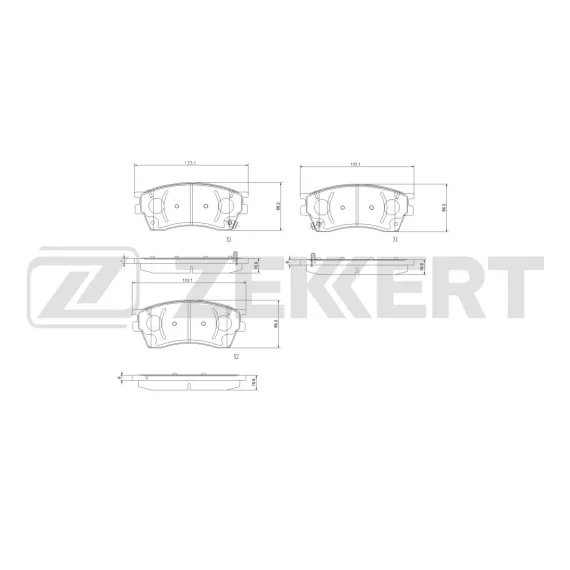 Колодки тормозные дисковые передние Faw Besturn X80 14-