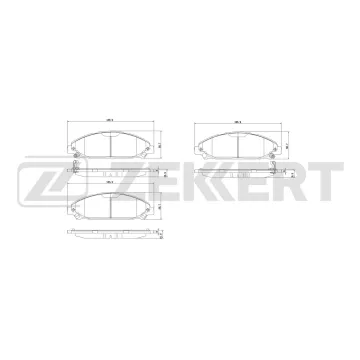 Колодки тормозные дисковые передние Ford Mustang VI 14-