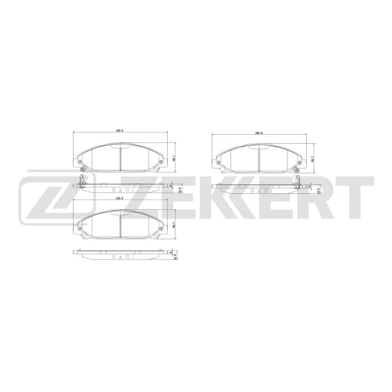 Колодки тормозные дисковые передние Ford Mustang VI 14-