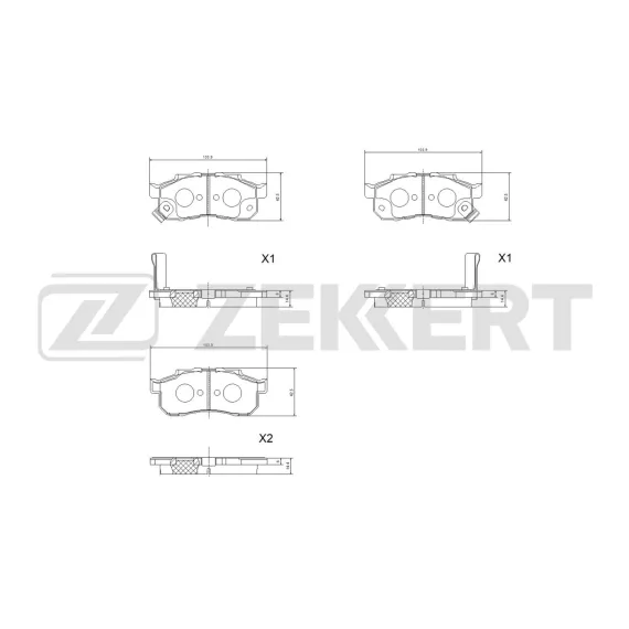 Колодки тормозные дисковые передние Honda Fit Aria IV 05- Jazz 83- Acty 79-