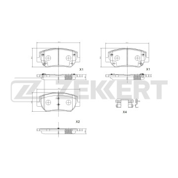 Колодки тормозные дисковые передние Hyundai Santa Fe IV 18-
