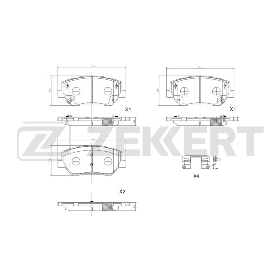 Колодки тормозные дисковые передние Hyundai Santa Fe IV 18-