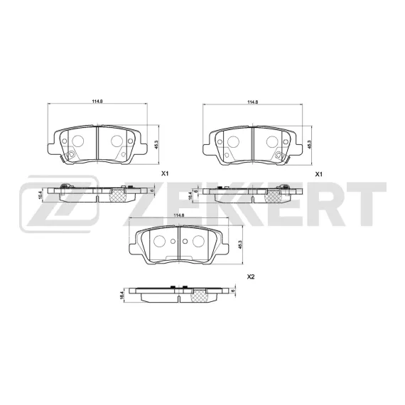 Колодки торм. диск. задн. Chevrolet Camaro V VI 15- Cadillac ATS 13-