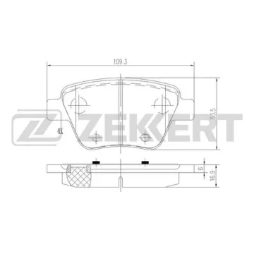 Колодки торм. диск. задн. (смесь CERAMIC) Audi A1 10- A3 II 03- Skoda Octavia (1Z3 1Z5 933) 04- S
