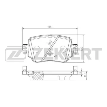 Колодки торм. диск. задн. (смесь CERAMIC) Audi A1 10- Q3 13- Seat Alhambra 15- Leon III 12- Skod