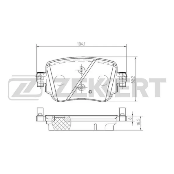 Колодки торм. диск. задн. (смесь CERAMIC) Audi A1 10- Q3 13- Seat Alhambra 15- Leon III 12- Skod