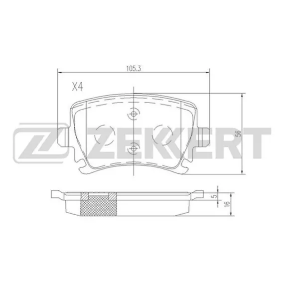 Колодки торм. диск. задн. (смесь CERAMIC) Audi A3 I II 03- A4 III 04- A6 II 95- Skoda Octavia (1