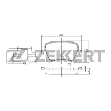 Колодки торм. диск. задн. (смесь CERAMIC) Audi A6 III 05- Q3 11- Seat Alhambra II 10- VW Passat V