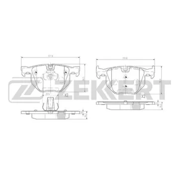 Колодки торм. диск. задн. (смесь CERAMIC) BMW X5 (E70) 06- X5 (F15 F85) 13- X6 (E71 E72) 08- X6 (