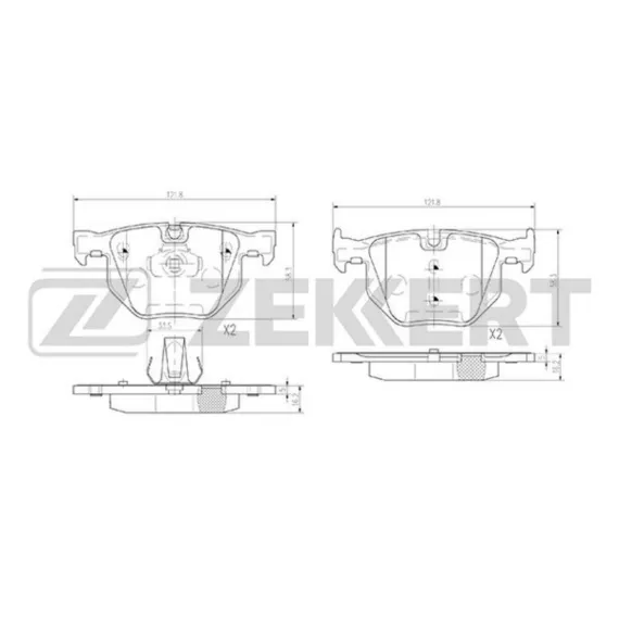 Колодки торм. диск. задн. (смесь CERAMIC) BMW X5 (E70) 06- X5 (F15 F85) 13- X6 (E71 E72) 08- X6 (