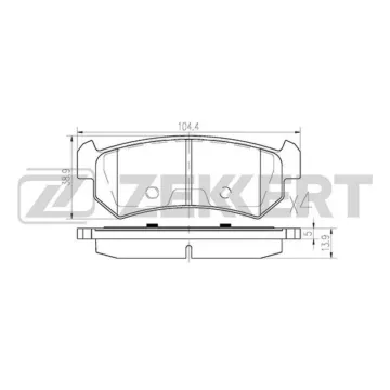 Колодки торм. диск. задн. (смесь CERAMIC) Chevrolet Aveo (T250 T255) 05- Lacetti (J200) 04- Nubir