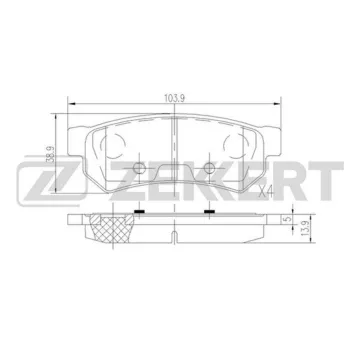 Колодки торм. диск. задн. (смесь CERAMIC) Chevrolet Lacetti (J200) 05- Nubira 05- Daewoo Lacetti (
