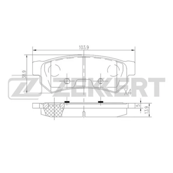 Колодки торм. диск. задн. (смесь CERAMIC) Chevrolet Lacetti (J200) 05- Nubira 05- Daewoo Lacetti (