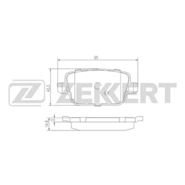 Колодки торм. диск. задн. (смесь CERAMIC) Ford Focus II 05- Galaxy II 06- Kuga 08- Mondeo IV 07-