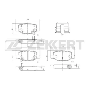 Колодки торм. диск. задн. (смесь CERAMIC) Geely Coolray 18- Binyue Pro 20- Belgee X50 23-
