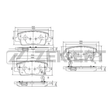 Колодки торм. диск. задн. (смесь CERAMIC) Hyundai Equus 09- Genesis 08- Santa Fe II III 06- Grand