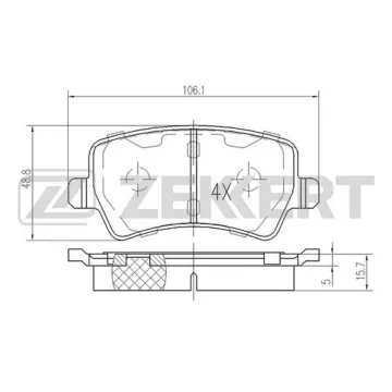 Колодки торм. диск. задн. (смесь CERAMIC) MB Vito (W639) 10- Ford Galaxy II 06- S-Max 06- LR Rang