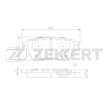 Колодки торм. диск. задн. (смесь CERAMIC) Mitsubishi Outlander III 12- Eclipse Cross 17-