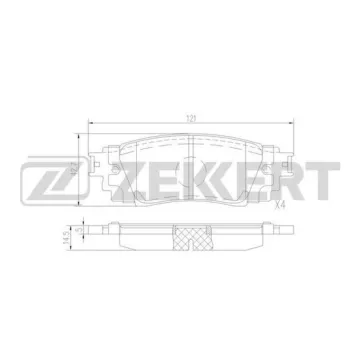 Колодки торм. диск. задн. (смесь CERAMIC) Toyota Camry (V70) 17- Rav 4 (A50 H50) 18- Lexus ES (AZ