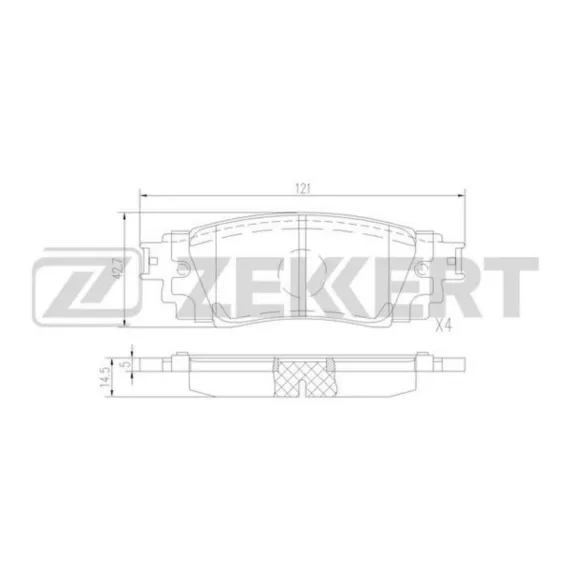 Колодки торм. диск. задн. (смесь CERAMIC) Toyota Camry (V70) 17- Rav 4 (A50 H50) 18- Lexus ES (AZ
