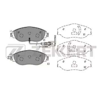 Колодки торм. диск. передн. с датчиком (смесь CERAMIC) Seat Alhambra II 10- Skoda Octavia (5E_ NL3)
