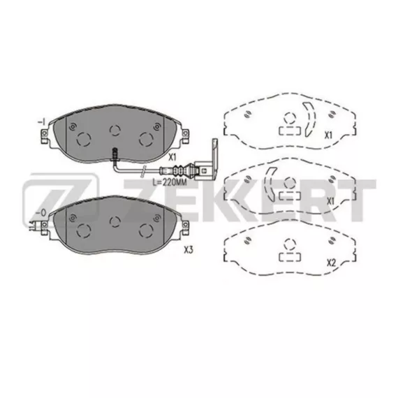 Колодки торм. диск. передн. с датчиком (смесь CERAMIC) Seat Alhambra II 10- Skoda Octavia (5E_ NL3)