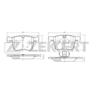 Колодки торм. диск. передн. (смесь CERAMIC) BMW 1 (F20 F21) 11- 2 (F22 F23 F87) 12- 3 (F30 F31 F34