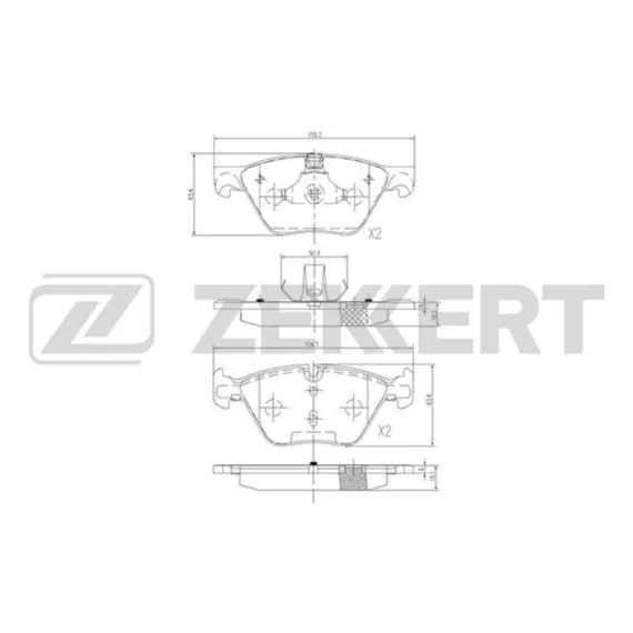 Колодки торм. диск. передн. (смесь CERAMIC) BMW 5 (F10 F11) 10-