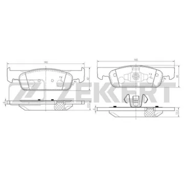 Колодки торм. диск. передн. (смесь CERAMIC) Dacia Logan II 12- Sandero 12- Renault Clio IV 12-