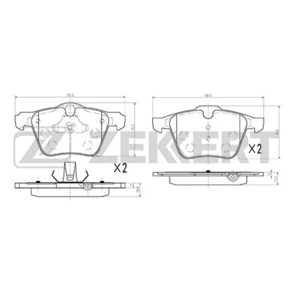 Колодки торм. диск. передн. (смесь CERAMIC) Ford Galaxy II 08- S-Max 06- Volvo S60 II 10- V60 10-