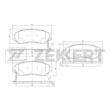Колодки торм. диск. передн. (смесь CERAMIC) Honda CR-V III IV 07- Odyssey 04- Great Wall Hover H6