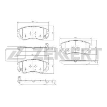 Колодки торм. диск. передн. (смесь CERAMIC) Hyundai Coupe VI-VII 01- Elantra III IV 05- Sonata IV