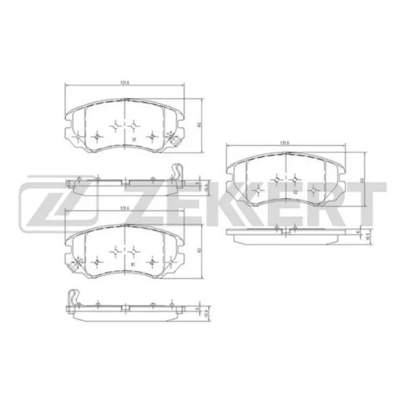 Колодки торм. диск. передн. (смесь CERAMIC) Hyundai Coupe VI-VII 01- Elantra III IV 05- Sonata IV
