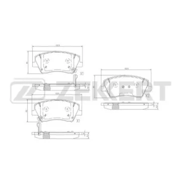 Колодки торм. диск. передн. (смесь CERAMIC) Hyundai Elantra V-VI 15- Ioniq 16- Kia Niro 16-