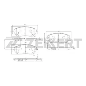Колодки торм. диск. передн. (смесь CERAMIC) Hyundai Grand Santa Fe 13- Santa Fe II III 06- Kia Sor