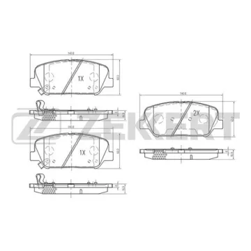 Колодки торм. диск. передн. (смесь CERAMIC) Hyundai i30 II 12- Veloster 12- Kia Ceed II 12- Pro C