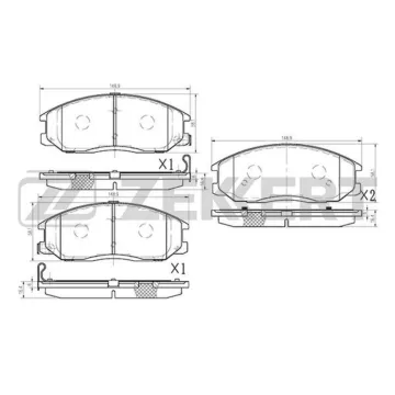 Колодки торм. диск. передн. (смесь CERAMIC) Hyundai Terracan 01- Trajet 00- Santa Fe 01- SsangYon