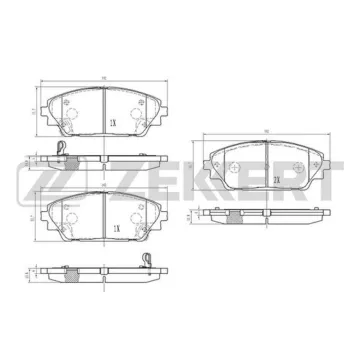 Колодки торм. диск. передн. (смесь CERAMIC) Mazda 3 III 13- CX-3 15-