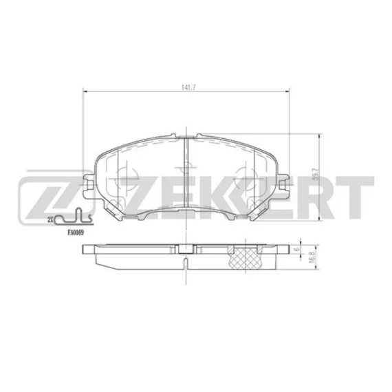 Колодки торм. диск. передн. (смесь CERAMIC) Nissan Qashqai (J11_) 13- X-Trail (T32_) 13- Renault K