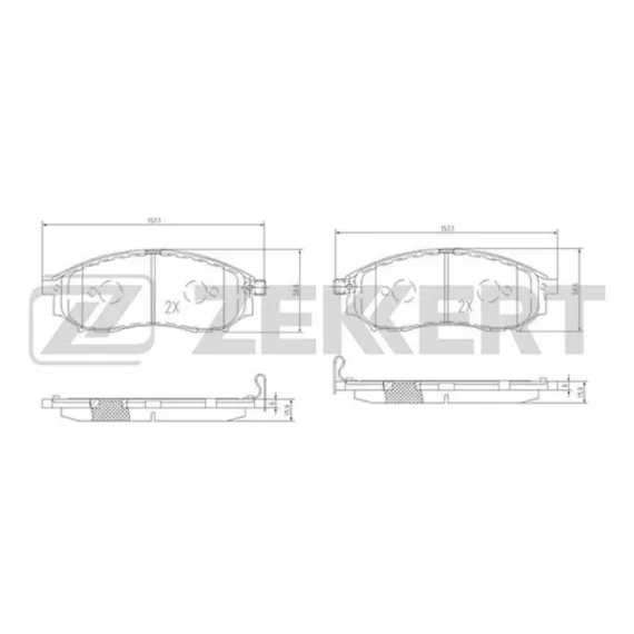 Колодки торм. диск. передн. (смесь CERAMIC) Renault Koleos 08- Nissan Murano (Z50) 07- Navara (D40