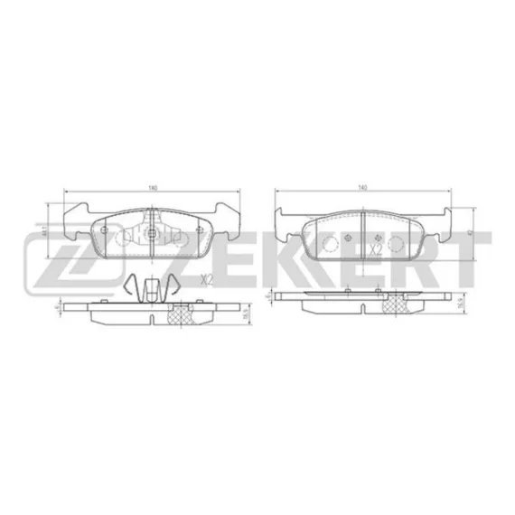 Колодки торм. диск. передн. (смесь CERAMIC) Renault Logan/Stepway II 13- Sandero/Stepway II 13- Tw