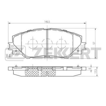 Колодки торм. диск. передн. (смесь CERAMIC) Toyota Auris (E150 E180) 10- Matrix (E140) 08- Mirai (