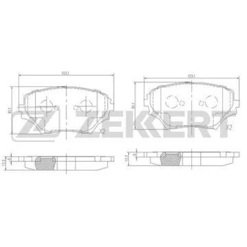 Колодки торм. диск. передн. (смесь CERAMIC) Toyota Rav 4 (A20) 00- Picnic (XM10) 96-