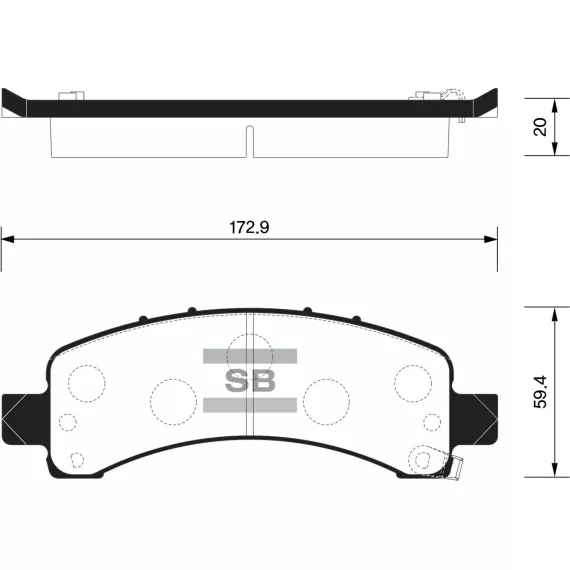 Колодки торм.дисковые Hi-Q GMC SAVANA 1500 03- R (D974)