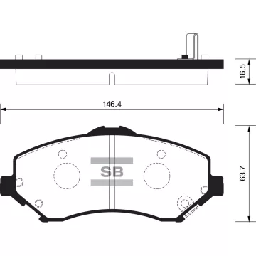 Колодки торм.дисковые Hi-Q JEEP RUBICON R (D1274)