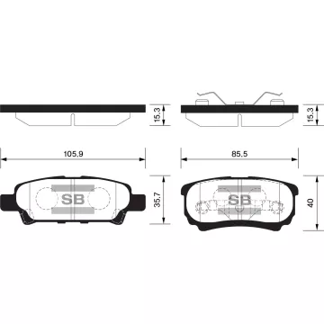 Колодки торм.дисковые Hi-Q MITSUBISHI LANCER REVOLUTION R